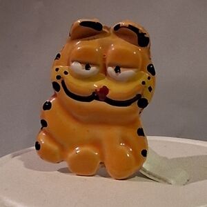 Orange Enamel Cat Brooch - Playful Statement Pin